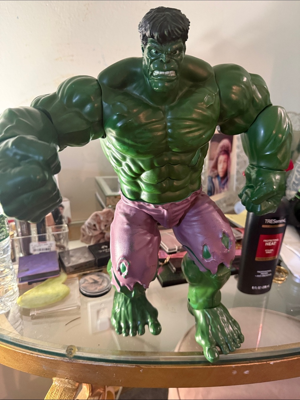 Marvel Green Hulk Action Figure with Purple Pants